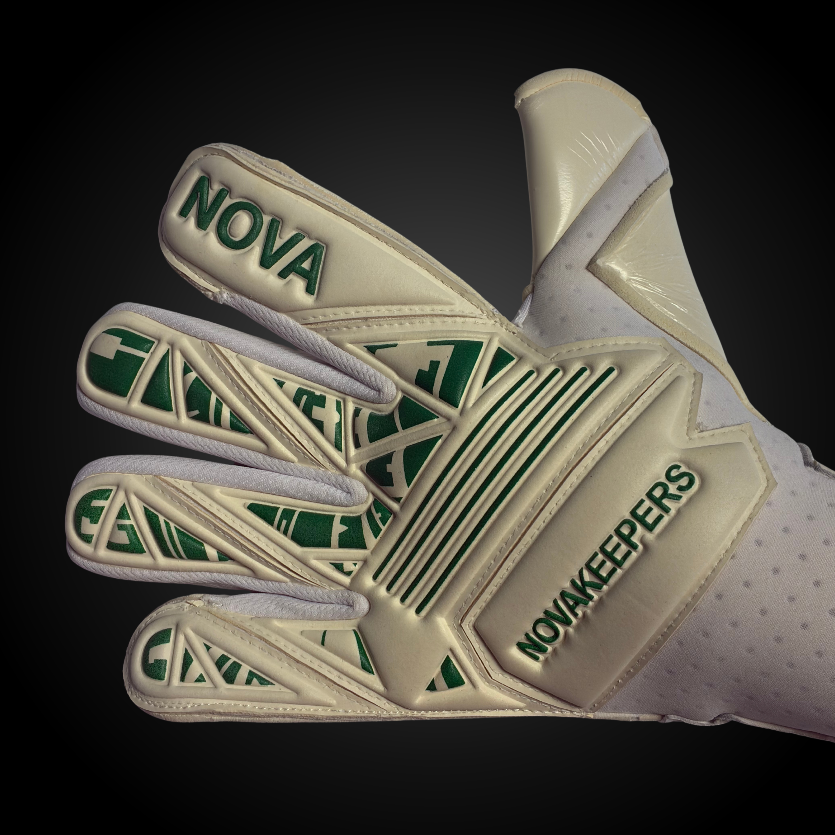 Guantes de Arquero Profesional Supernova - Blanco y Verde