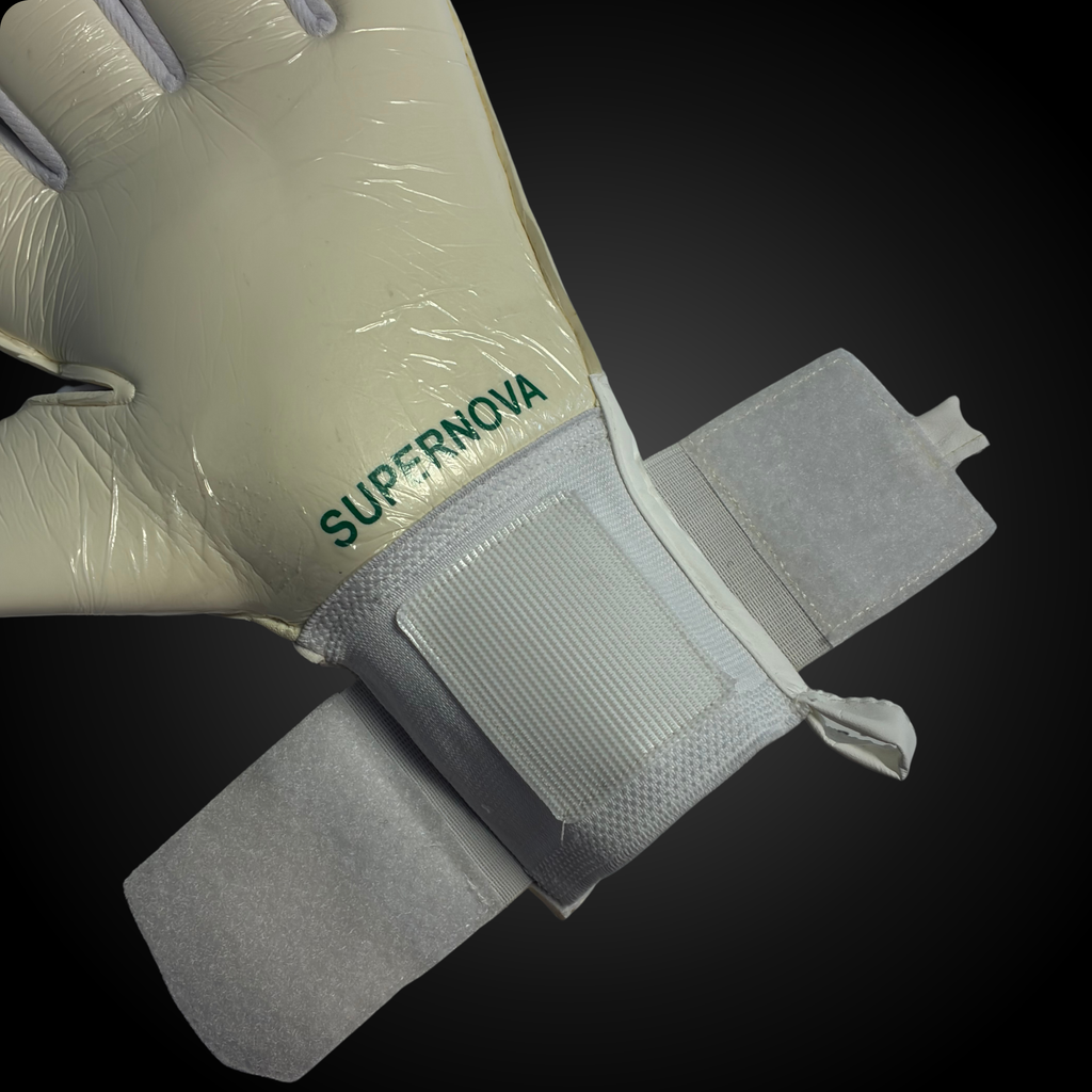 Guantes de Arquero Profesional Supernova - Blanco y Verde