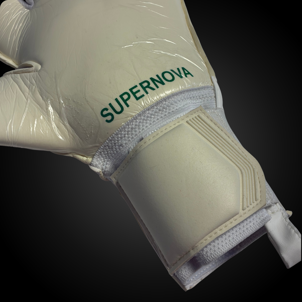 Guantes de Arquero Profesional Supernova - Blanco y Verde