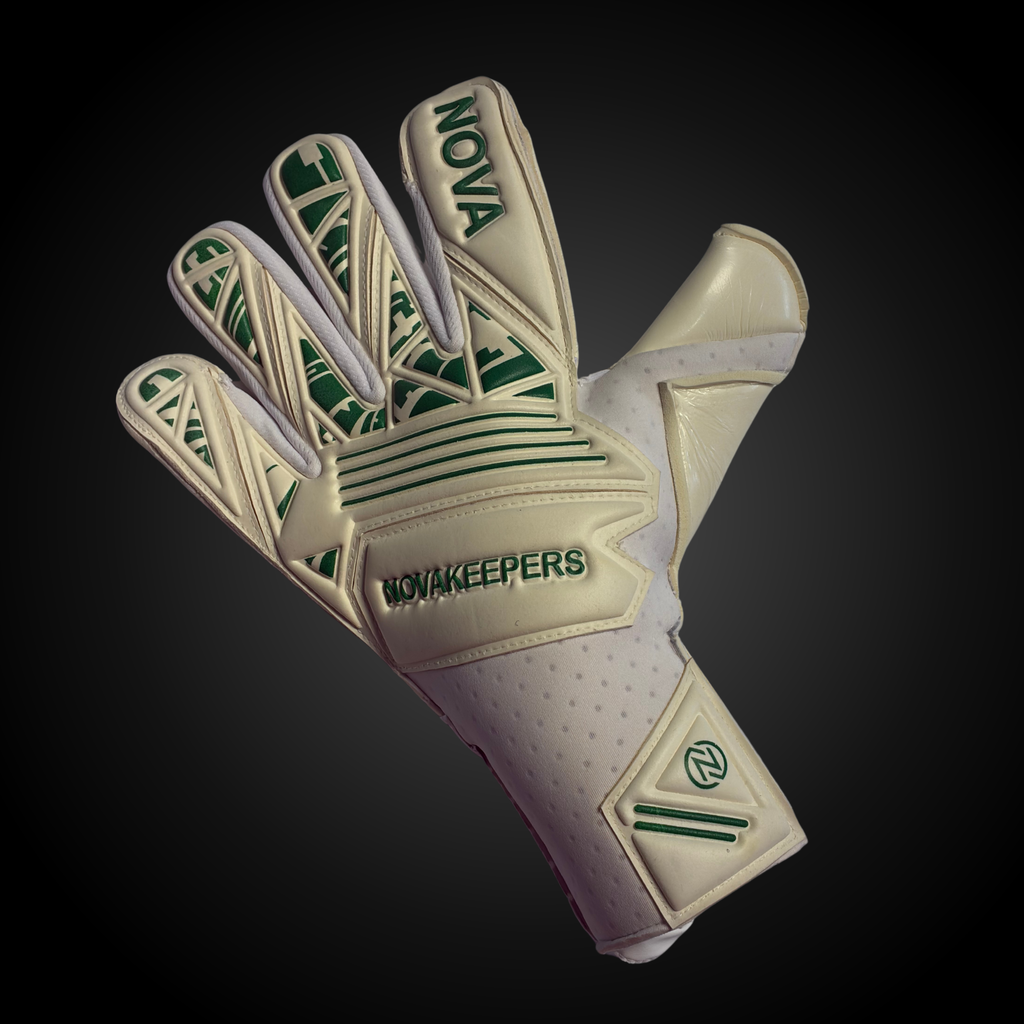 Guantes de Arquero Profesional Supernova - Blanco y Verde