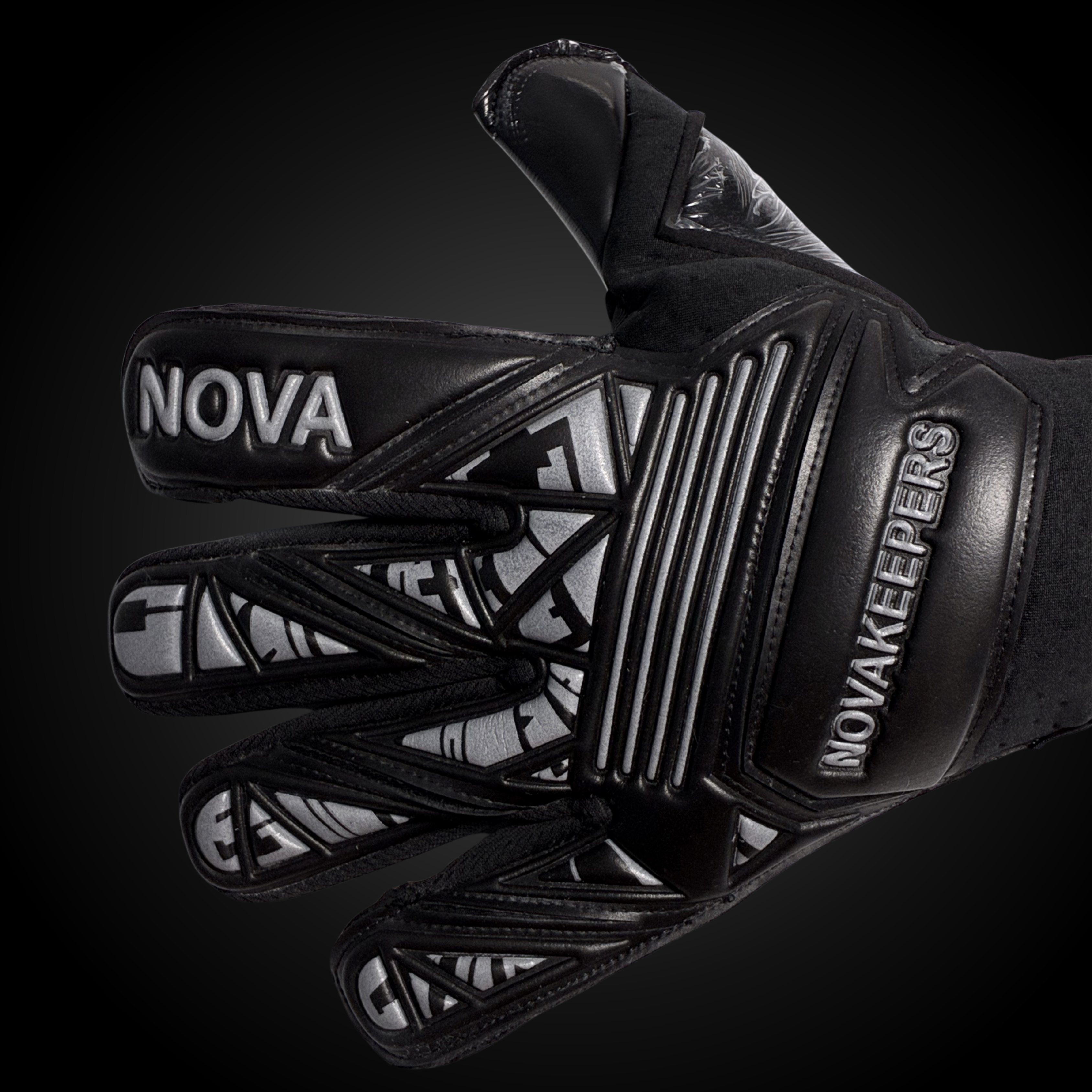 Guantes de Arquero Profesional Supernova - Negro y Gris