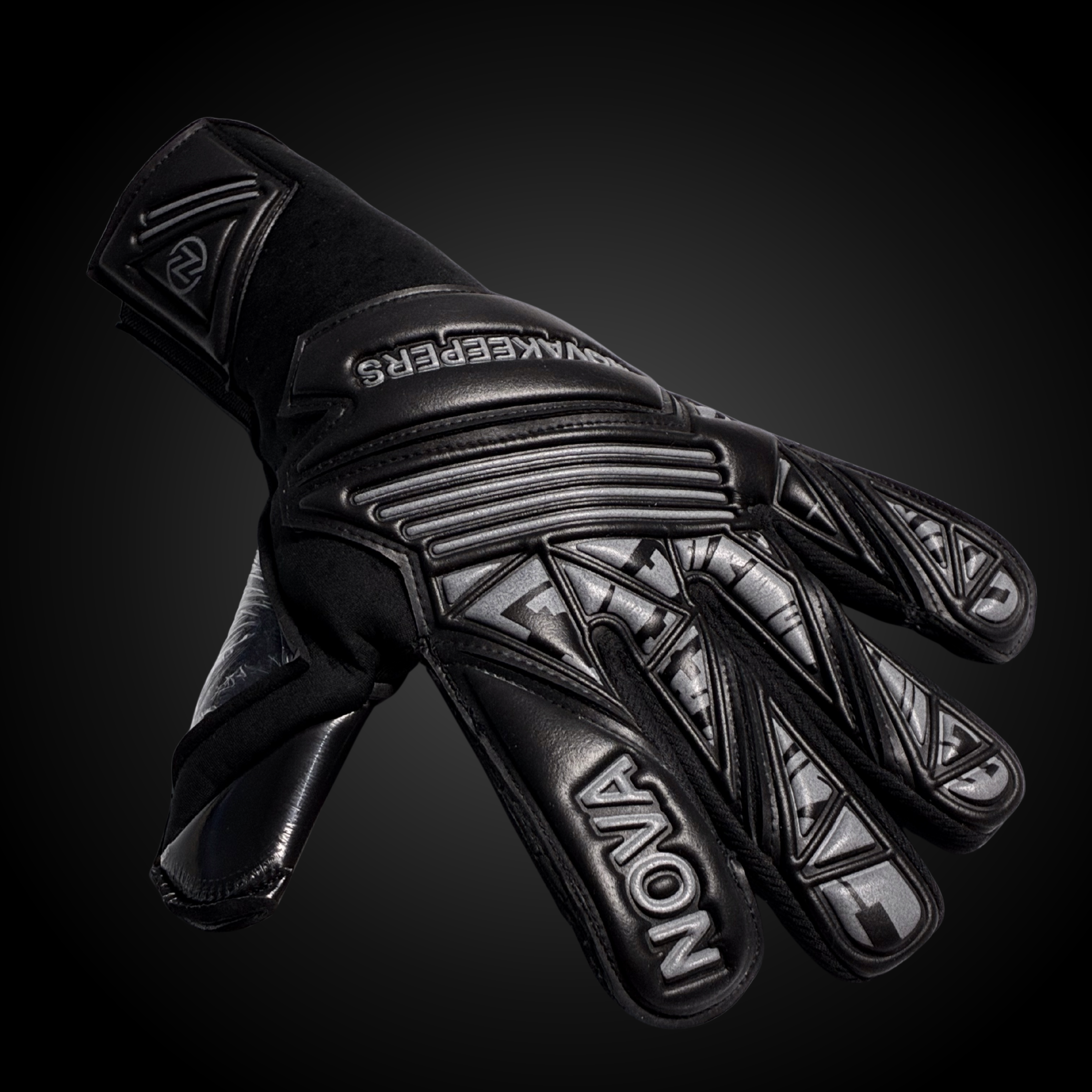 Guantes de Arquero Profesional Supernova - Negro y Gris