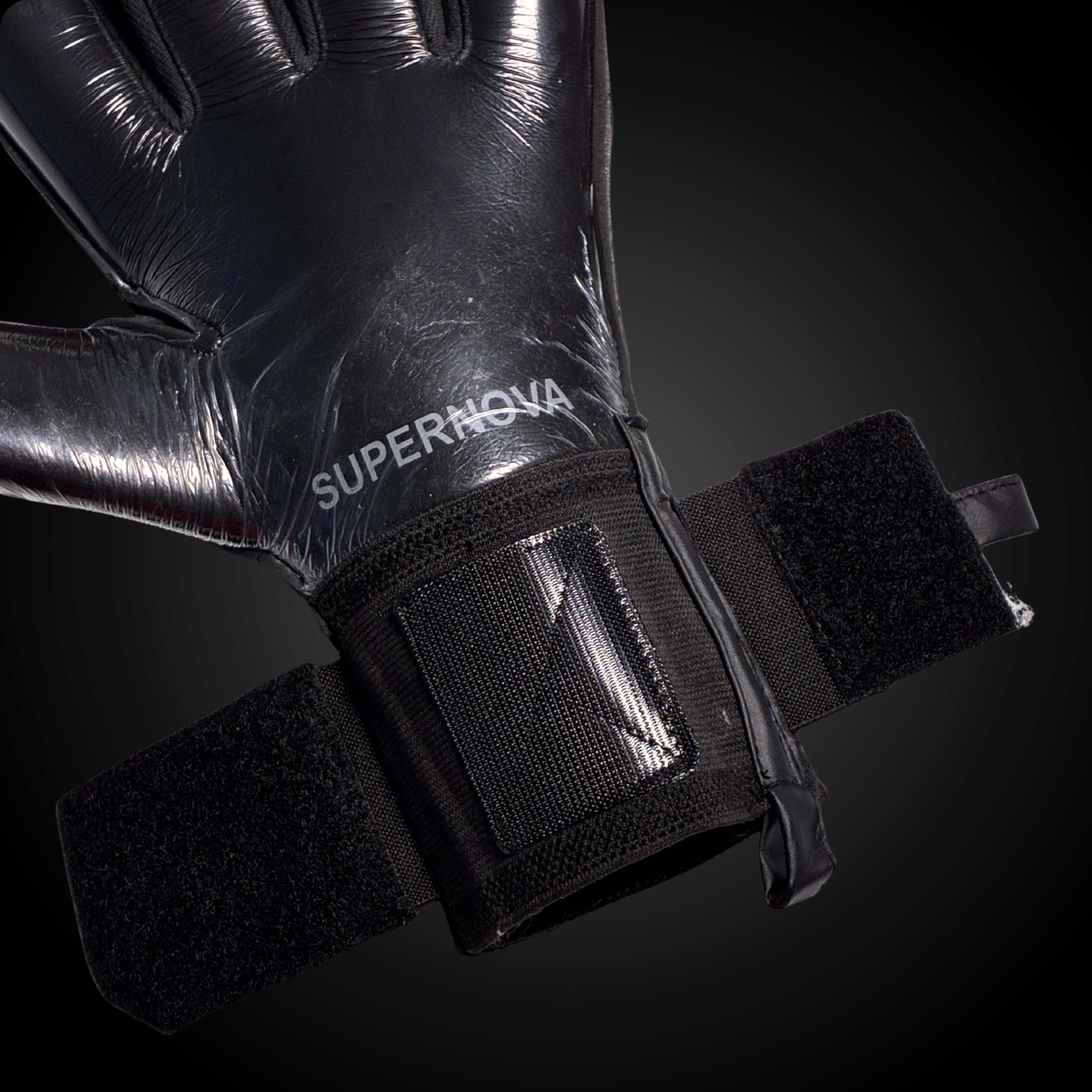 Guantes de Arquero Profesional Supernova - Negro y Gris
