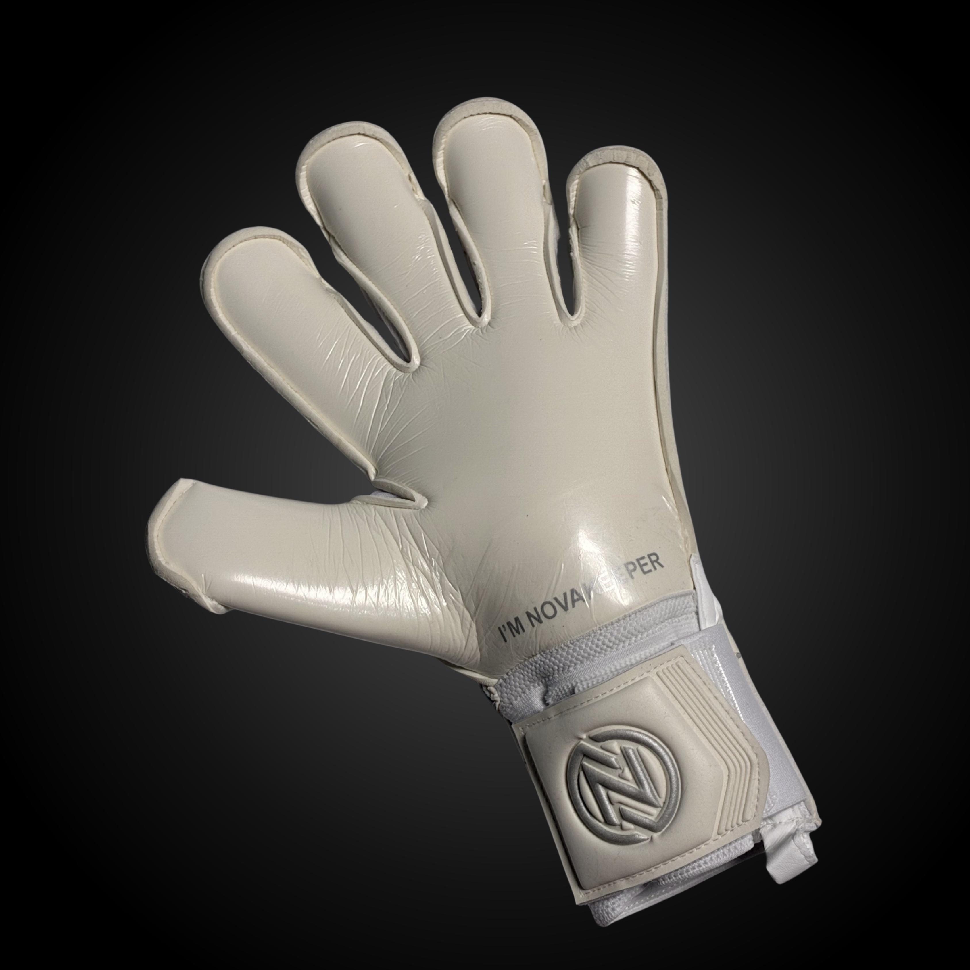 Guantes de Arquero Profesional NovaOne 3.0 Silver Edition - Blanco y Plateado