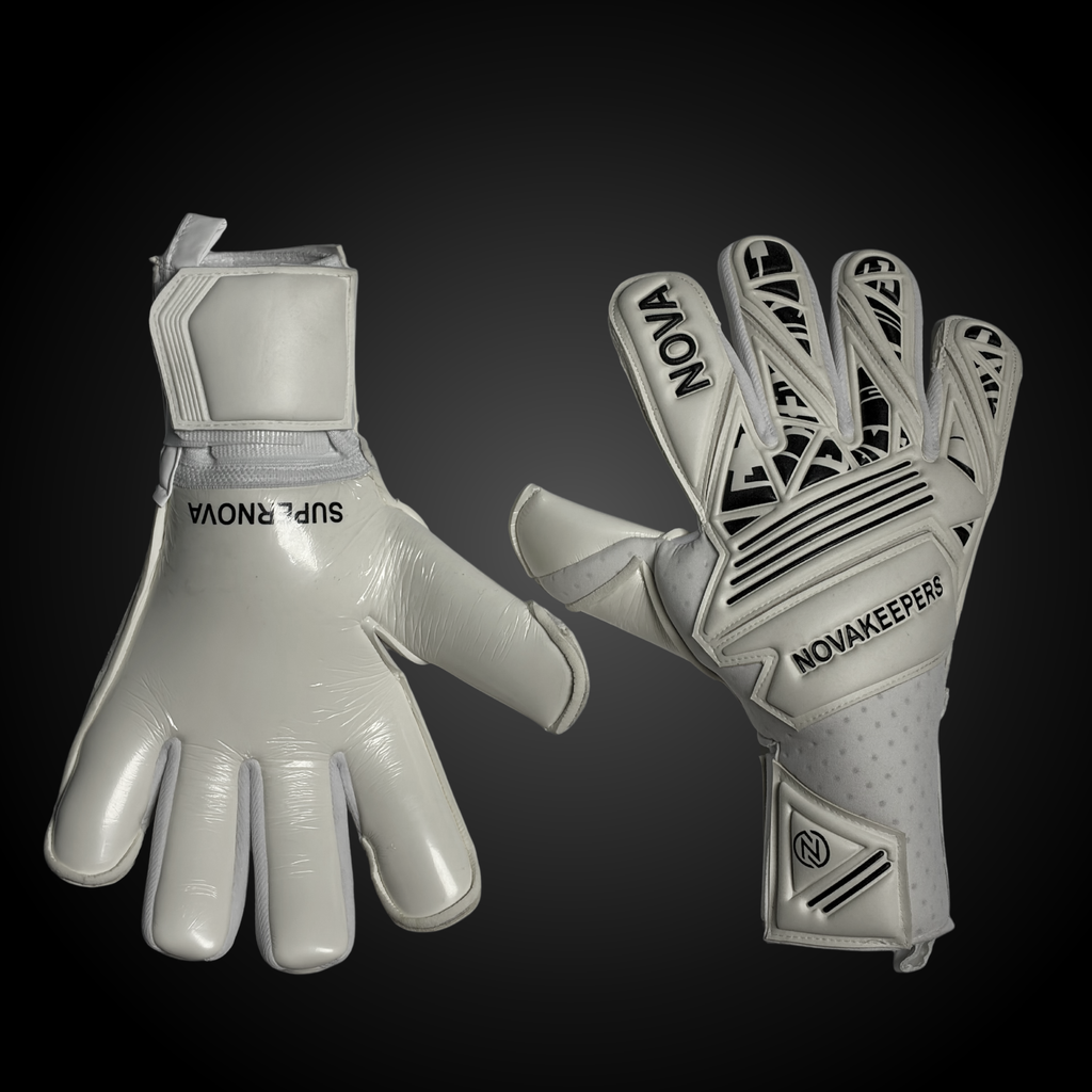 Guantes de Arquero Profesional Supernova - Blanco y negro