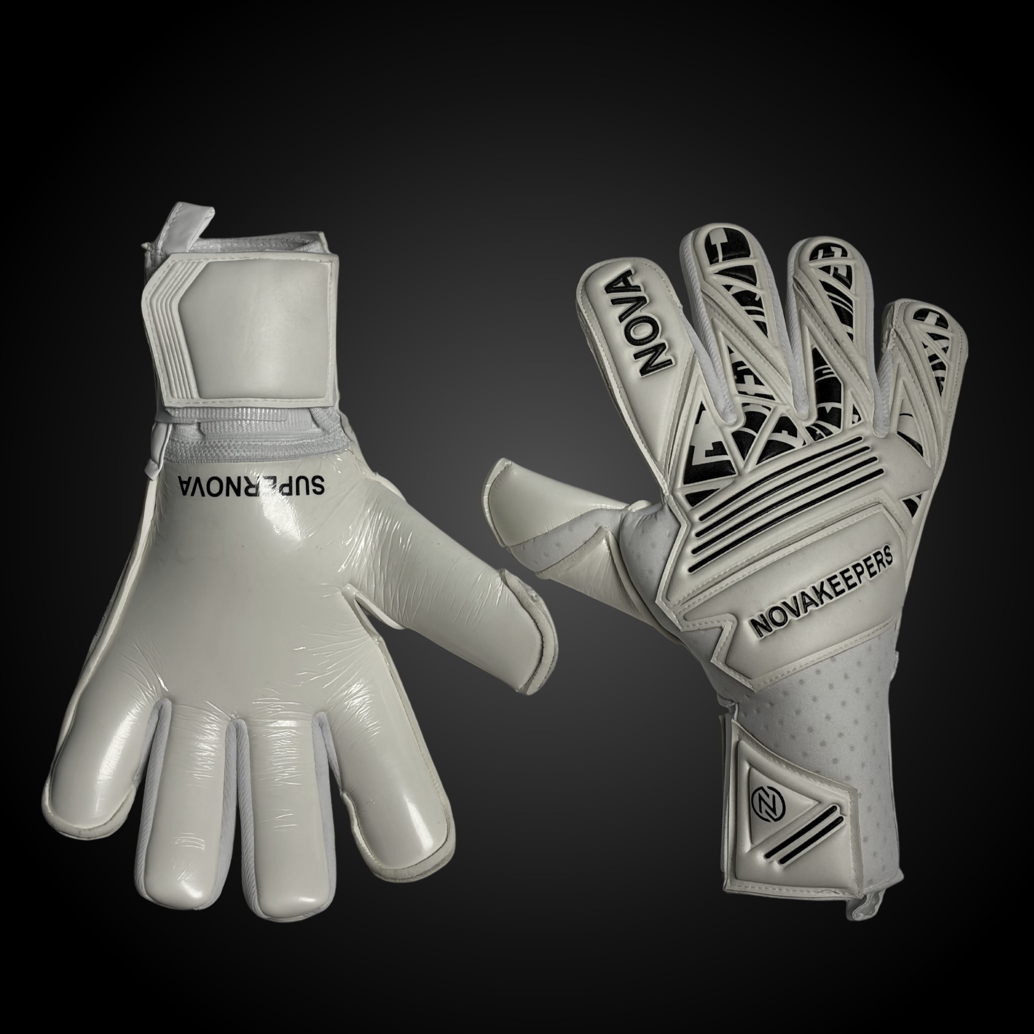 Guantes de Arquero Profesional Supernova - Blanco y negro