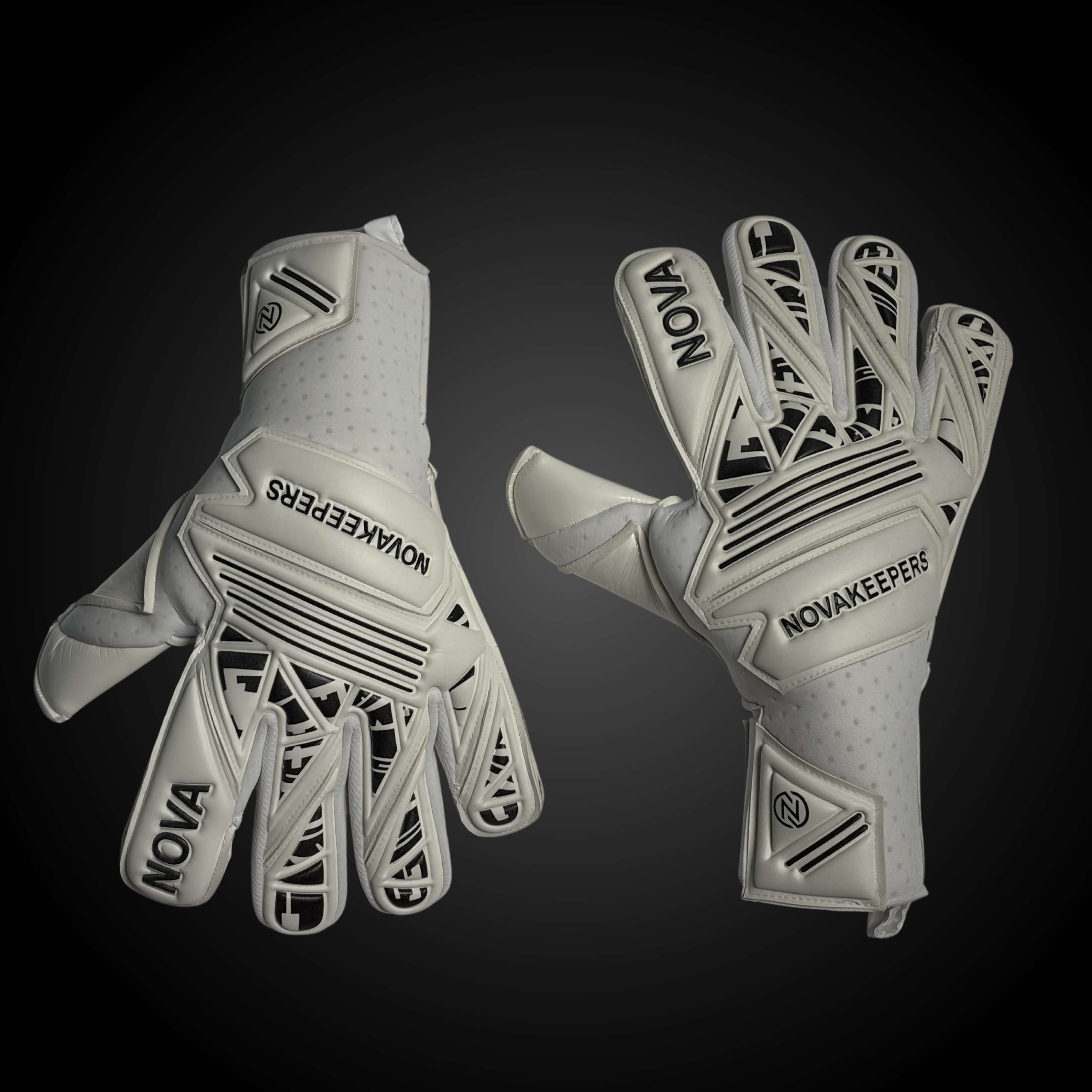 Guantes de Arquero Profesional Supernova - Blanco y negro
