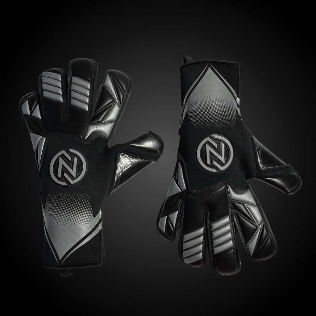 Guantes de Arquero Profesional NovaOne 3.0 Silver Edition - Negro y plateado