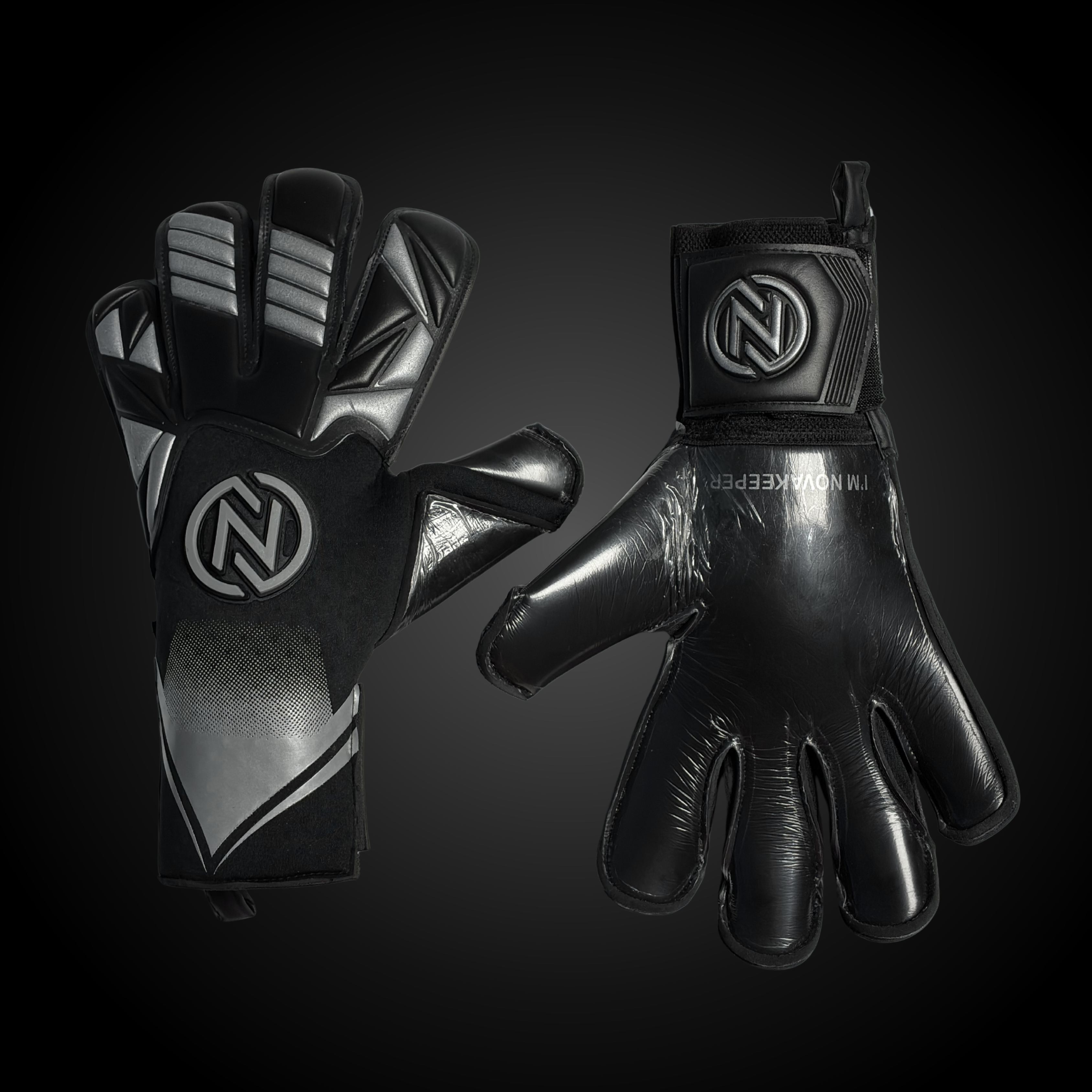 Guantes de Arquero Profesional NovaOne 3.0 Silver Edition - Negro y plateado