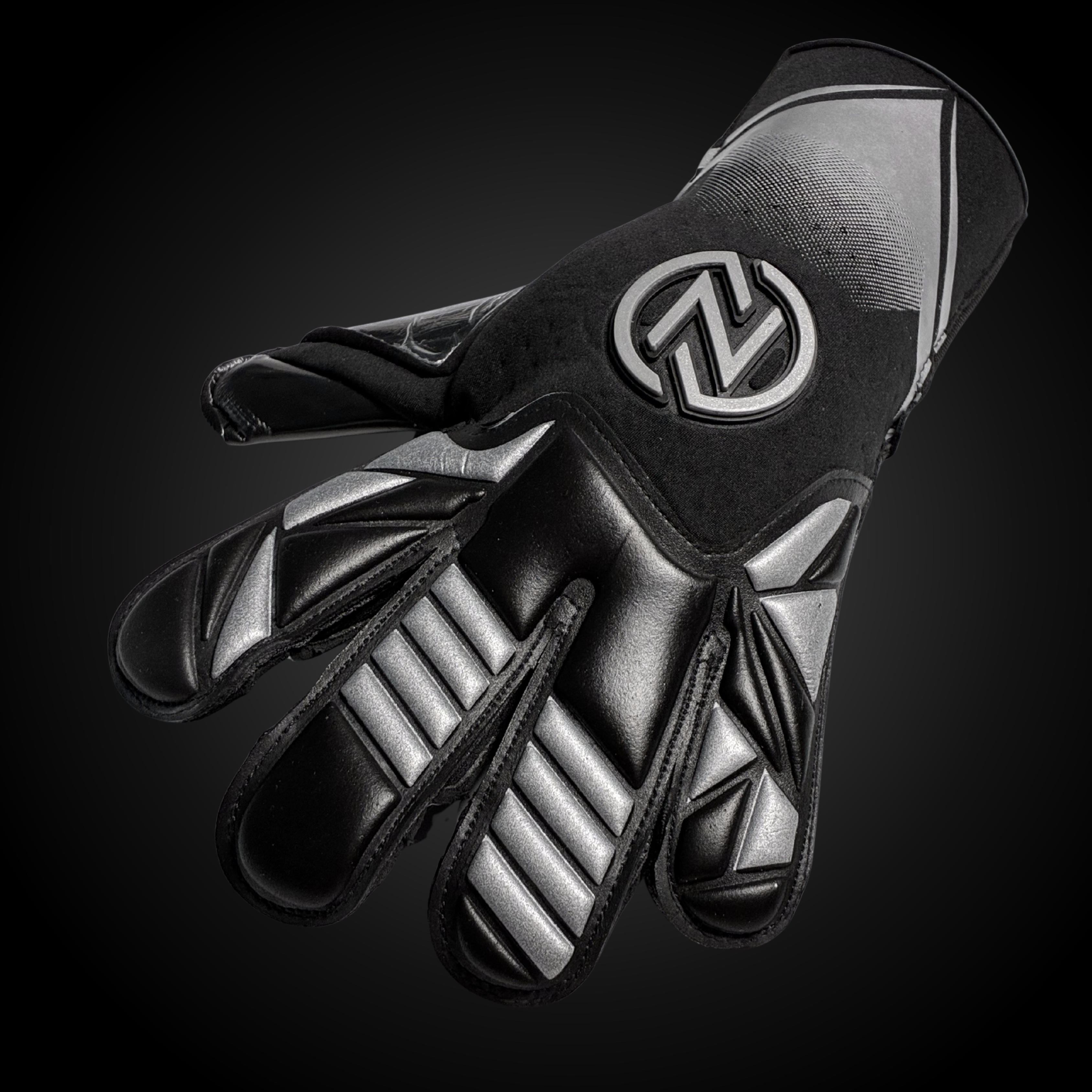 Guantes de Arquero Profesional NovaOne 3.0 Silver Edition - Negro y plateado