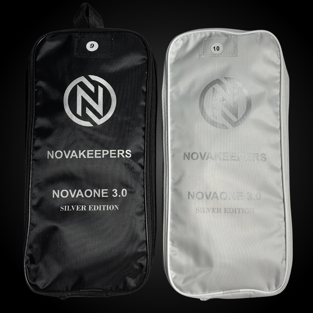 Guantes de Arquero Profesional NovaOne 3.0 Silver Edition - Negro y plateado