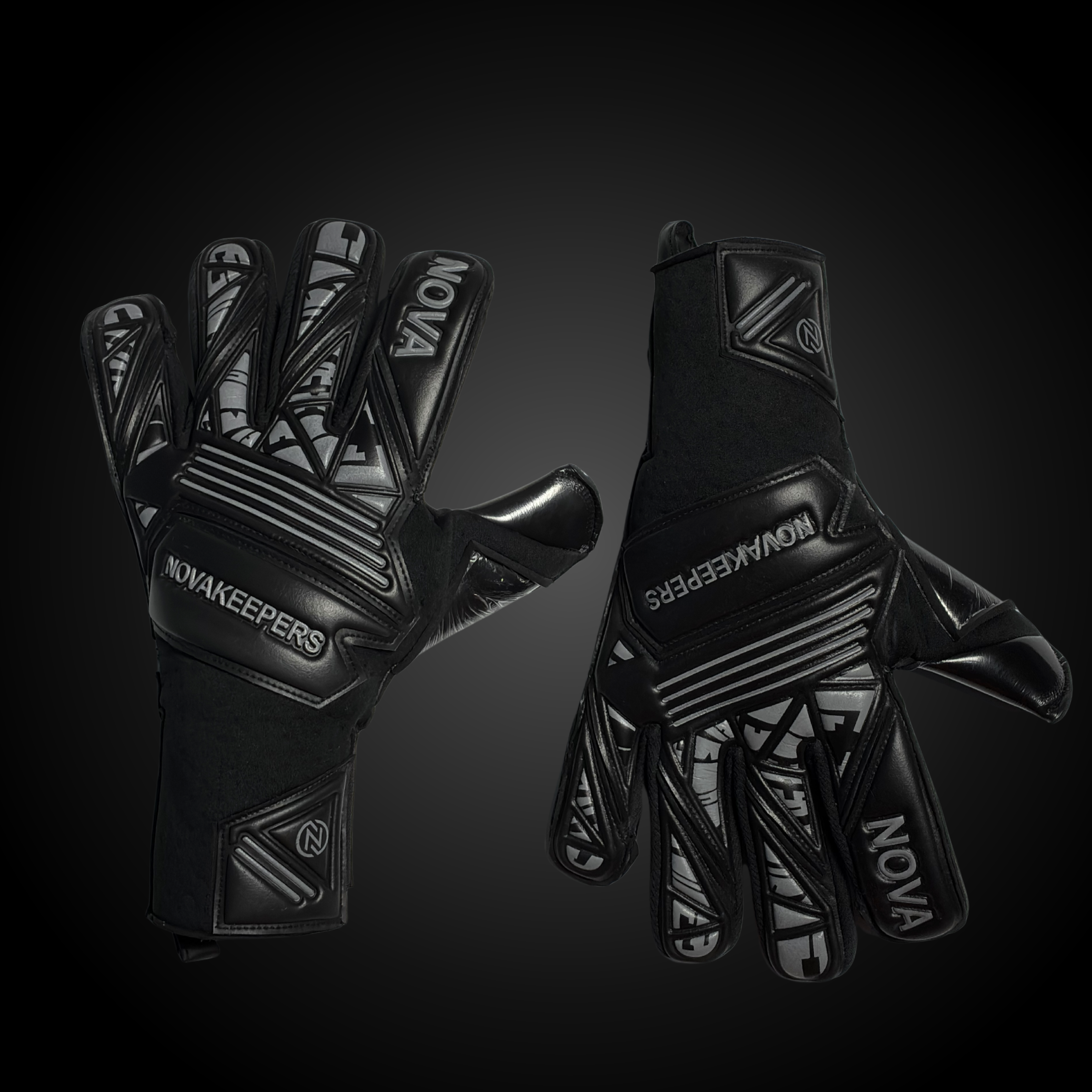 Guantes de Arquero Profesional Supernova - Negro y Gris