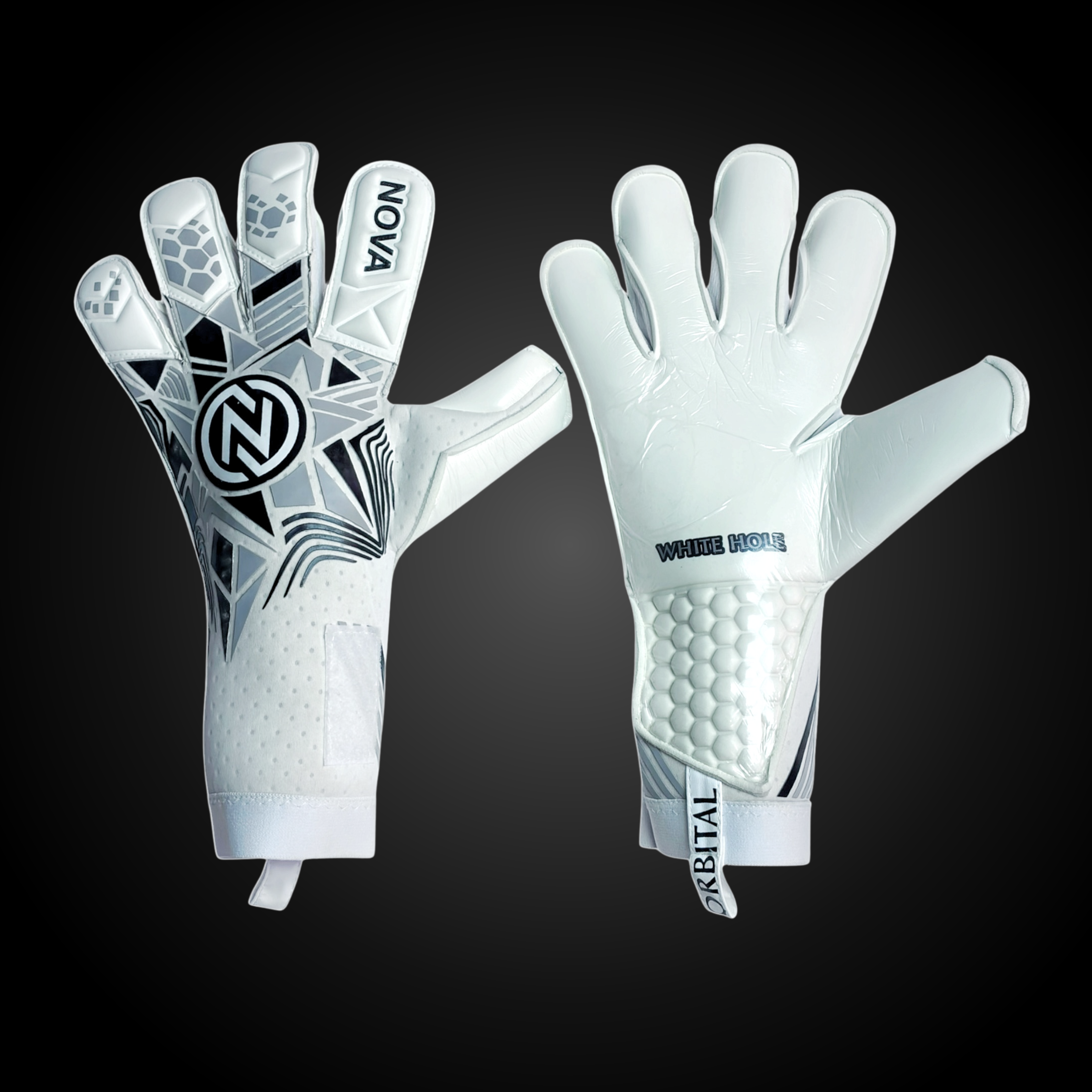 Orbital White Hole - Guantes de Arquero con Látex Contact 4 mm y Corte ErgoRoll