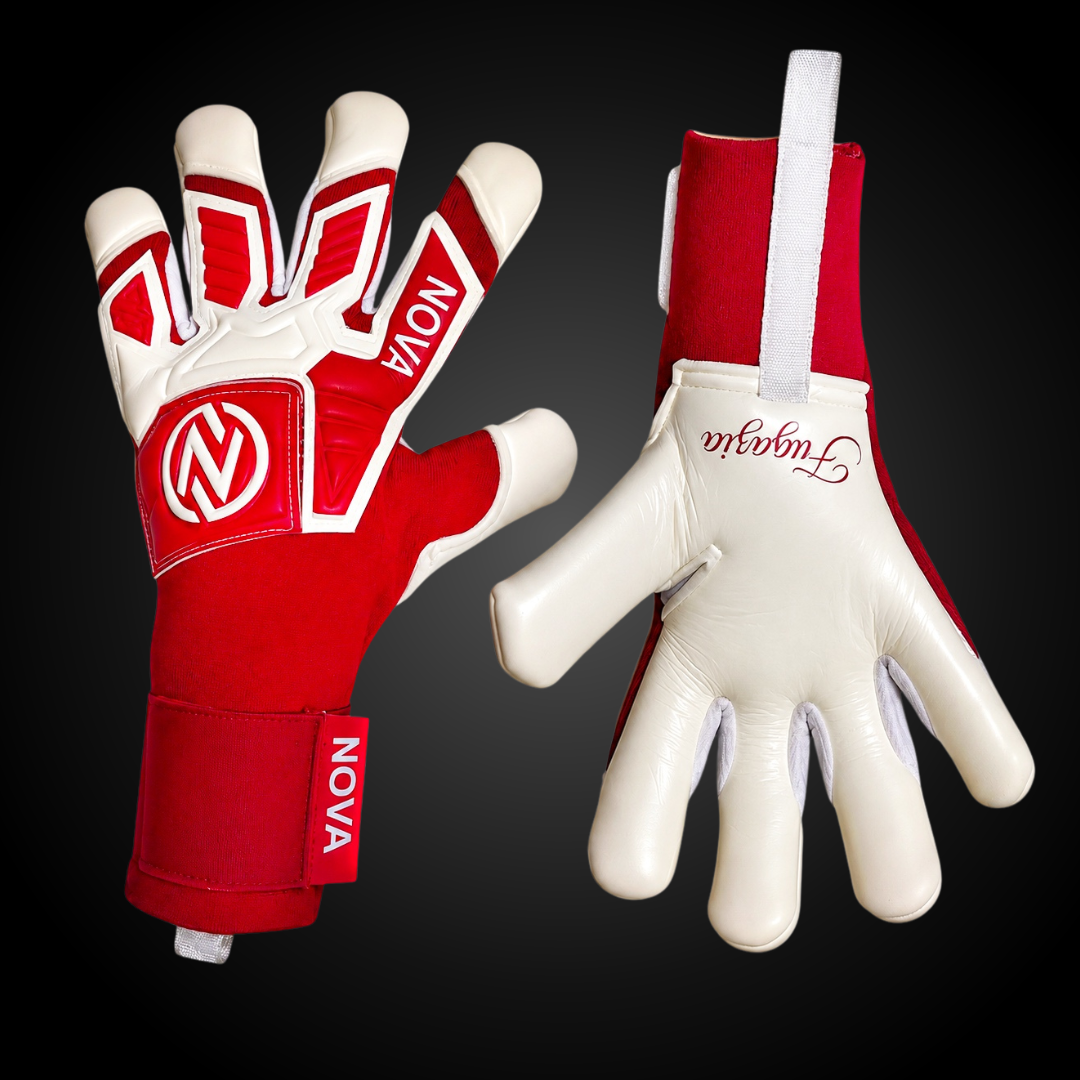 Guantes de Arquero Novakeepers Fugazia Color Pack Red – NovaGrip 4 mm Profesional