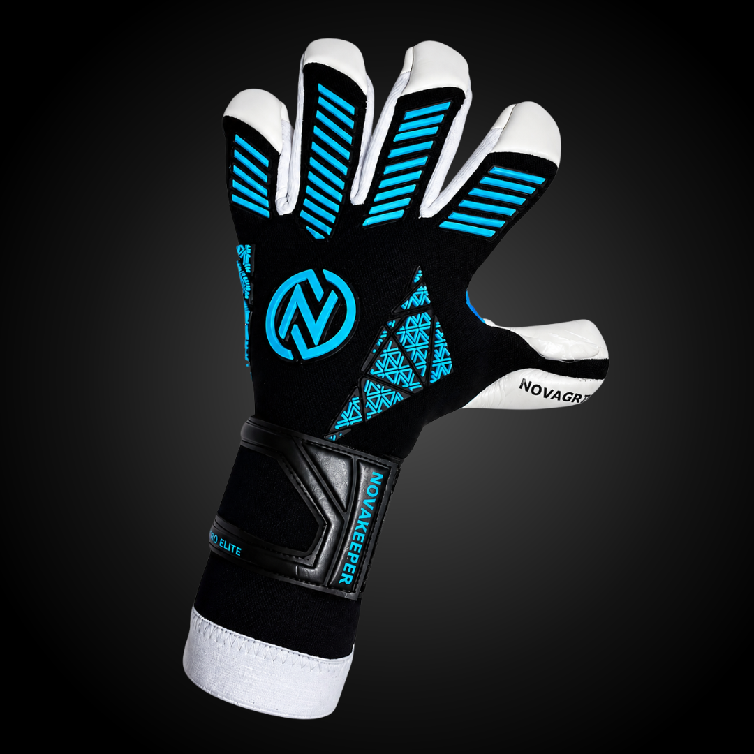 Guantes de Arquero Novakeepers Fugazia X Cyan – NovaGrip 4 mm Profesional