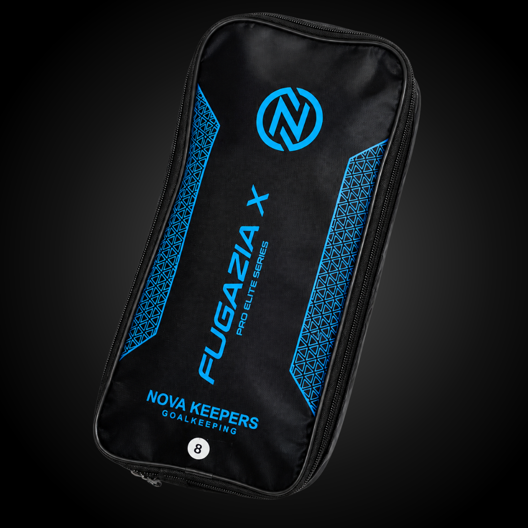Guantes de Arquero Novakeepers Fugazia X Cyan – NovaGrip 4 mm Profesional