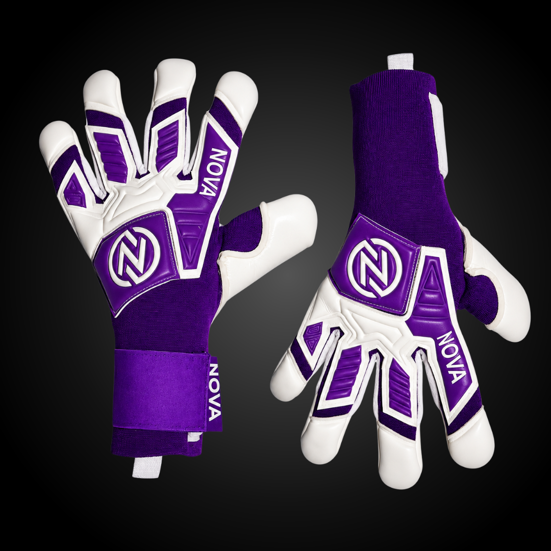 Guantes de Arquero Novakeepers Fugazia Color Pack Purple – NovaGrip 4 mm Profesional
