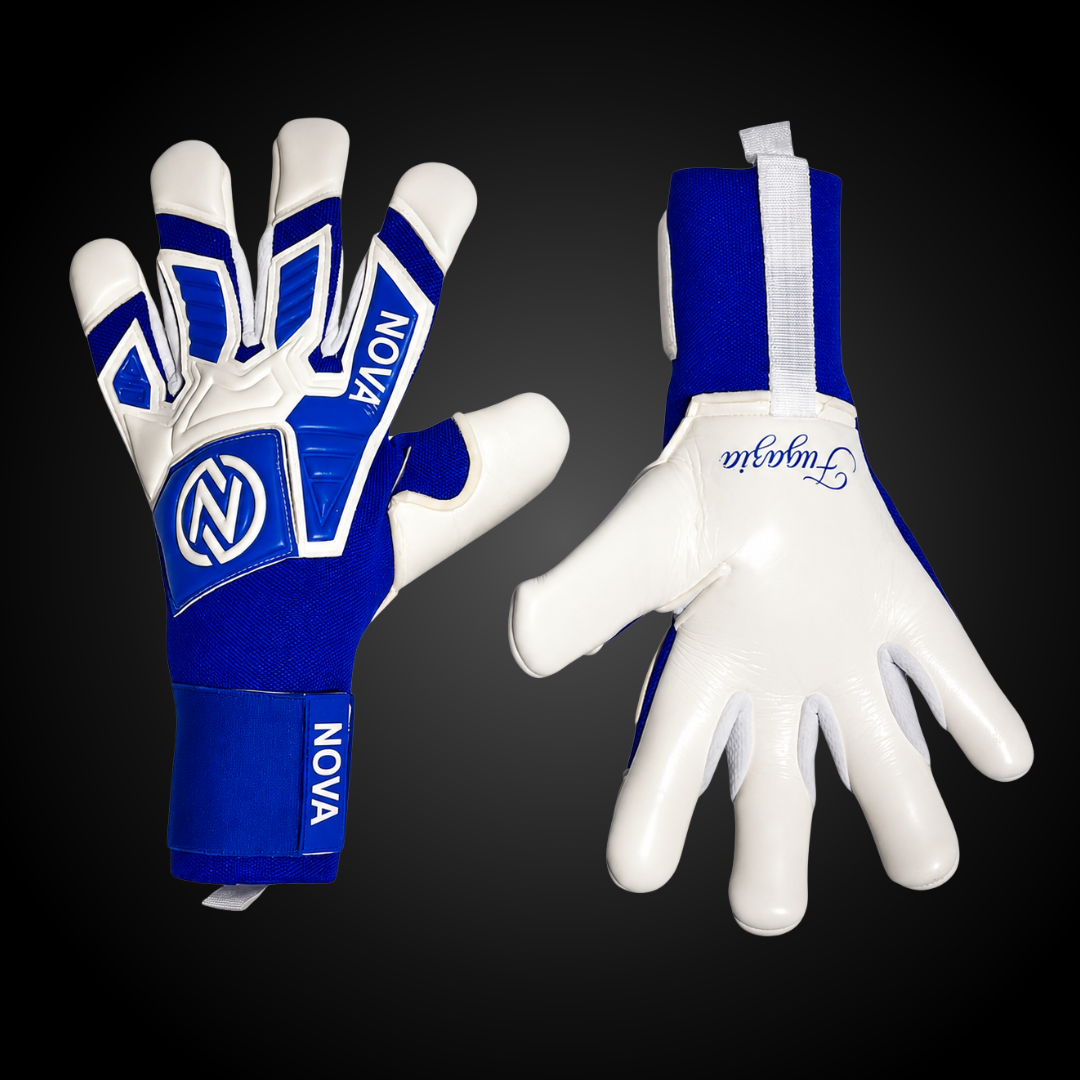 Guantes de Arquero Novakeepers Fugazia Color Pack Blue – NovaGrip 4 mm Profesional